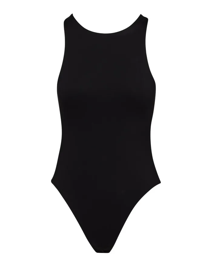 Steve Madden Nico Bodysuit Black Womens Tops and Shirts