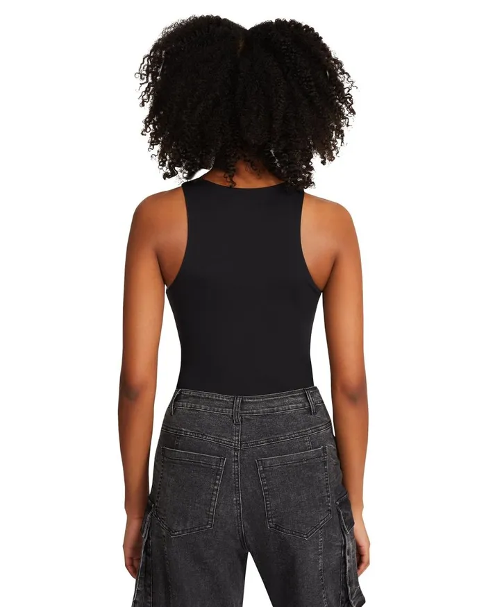 Steve Madden Nico Bodysuit Black Womens Tops and Shirts