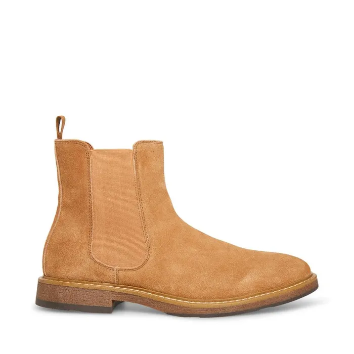 Steve Madden Pedro Tan Suede Mens Boots