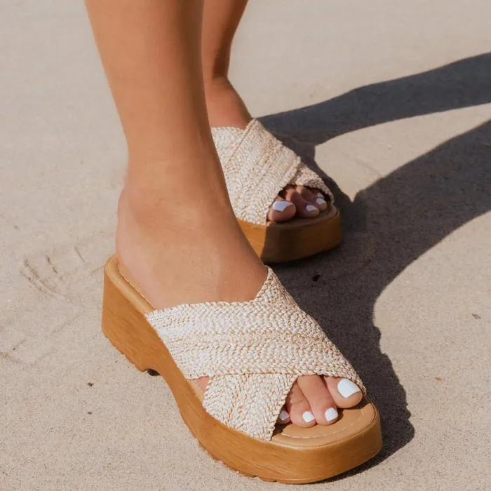 Steve Madden Phoebe Raffia Womens Sandals