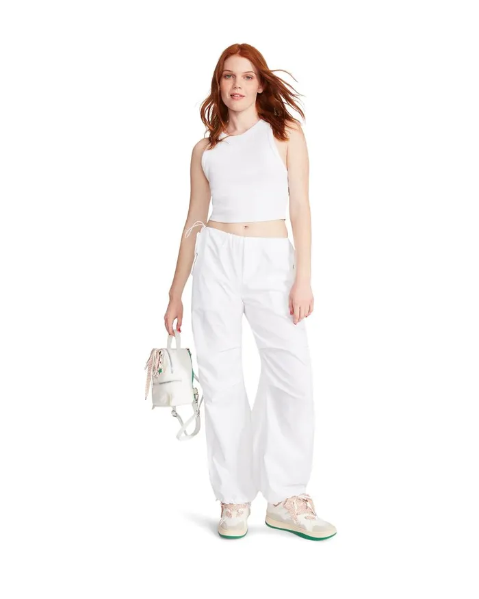 Steve Madden Pia Parachute Pant White Womens Bottoms