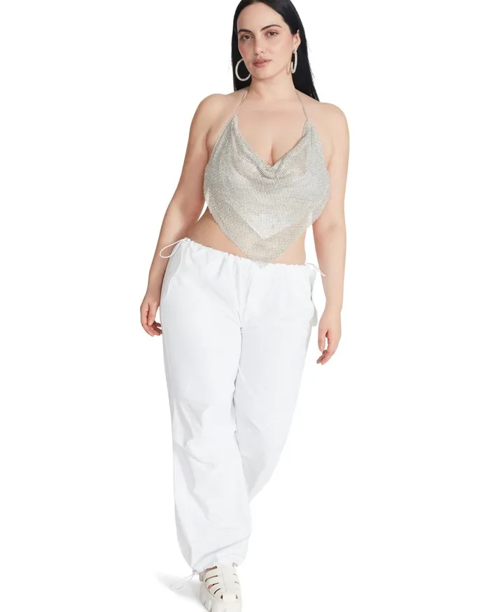 Steve Madden Pia Parachute Pant White Womens Bottoms