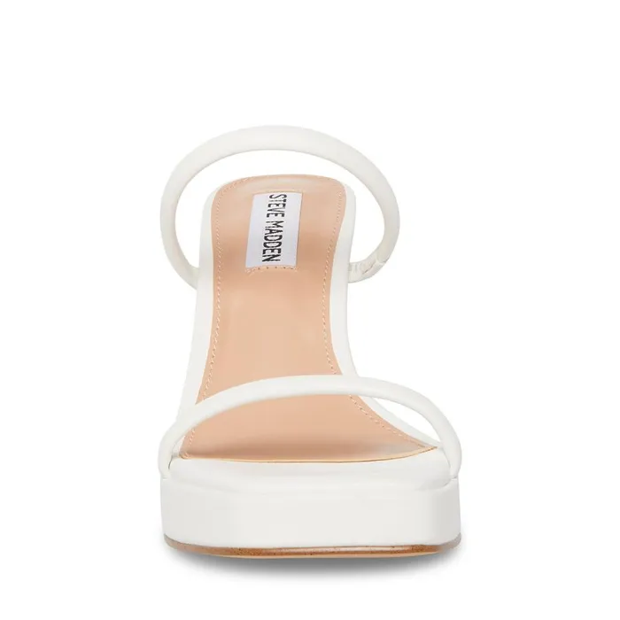 Steve Madden Polly White Womens Heels