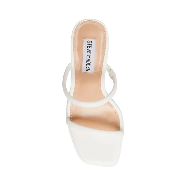 Steve Madden Polly White Womens Heels