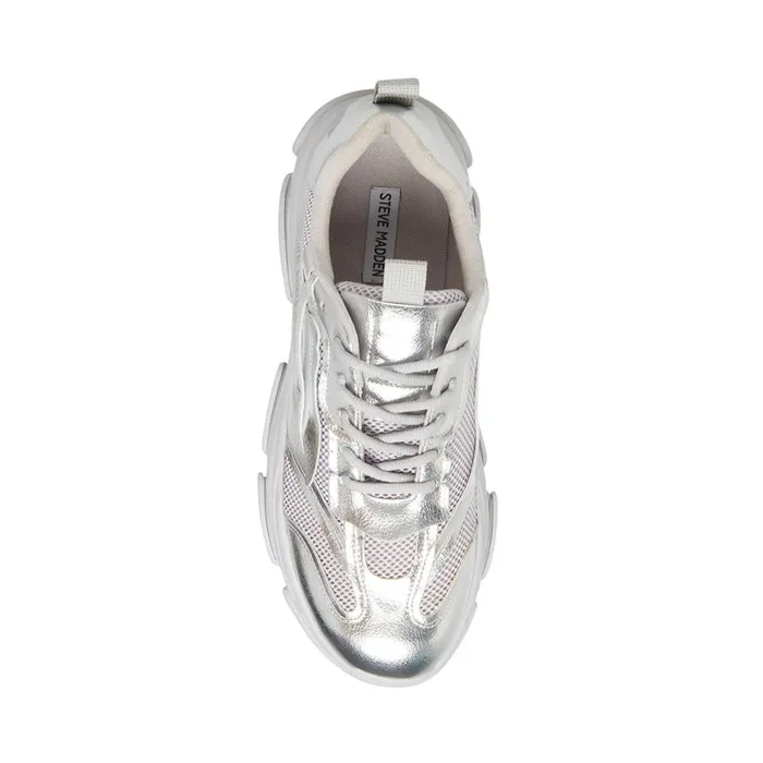 Steve Madden Possess Silver Mens Sneakers