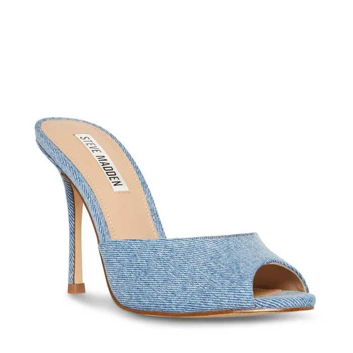 Steve Madden Priya Denim Fabric Womens Heels Steve Madden Priya Denim Fabric Womens Heels