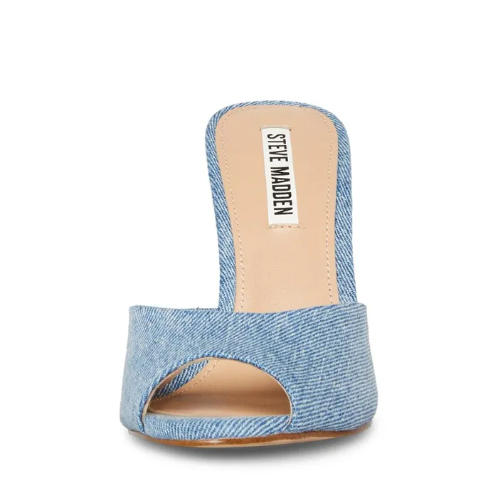 Steve Madden Priya Denim Fabric Womens Heels Steve Madden Priya Denim Fabric Womens Heels