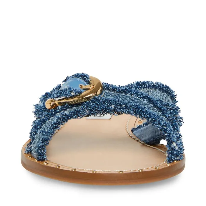 Steve Madden Rizz Denim Fabric Womens Sandals