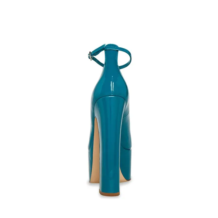 Steve Madden Skyrise Teal Patent Womens Heels