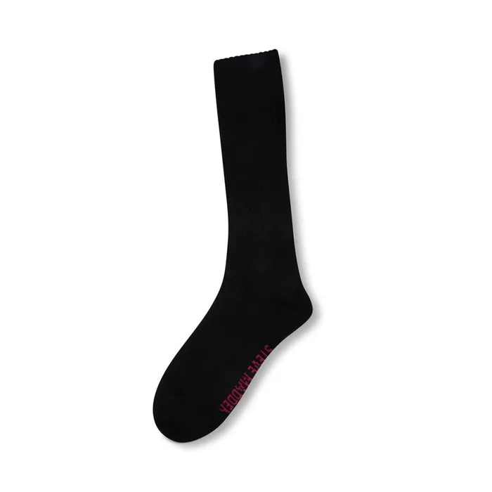Steve Madden Slouchy Ribbed Crew Single Black Womens Socks and Tights