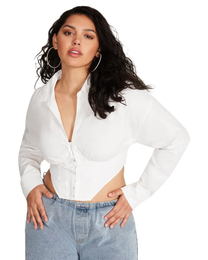 Steve Madden Stassi Top White Womens Tops and Shirts