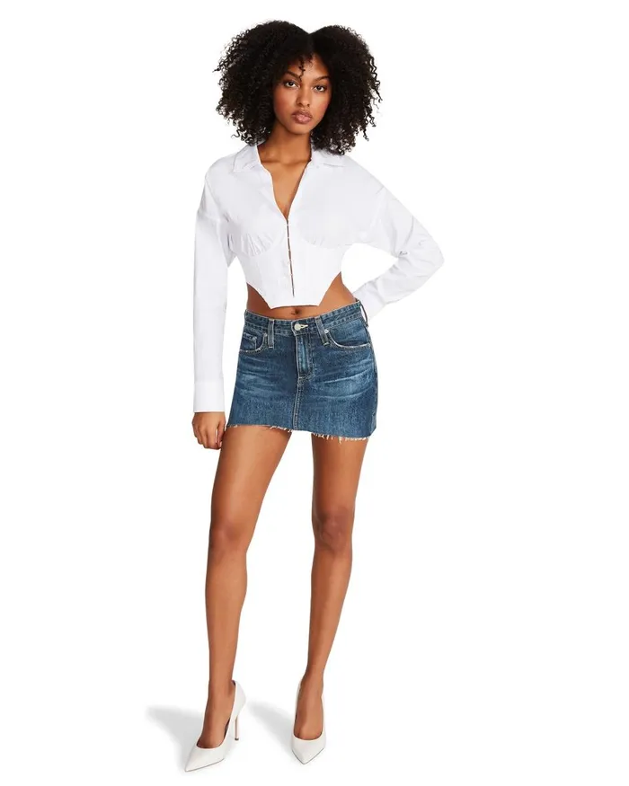 Steve Madden Stassi Top White Womens Tops and Shirts