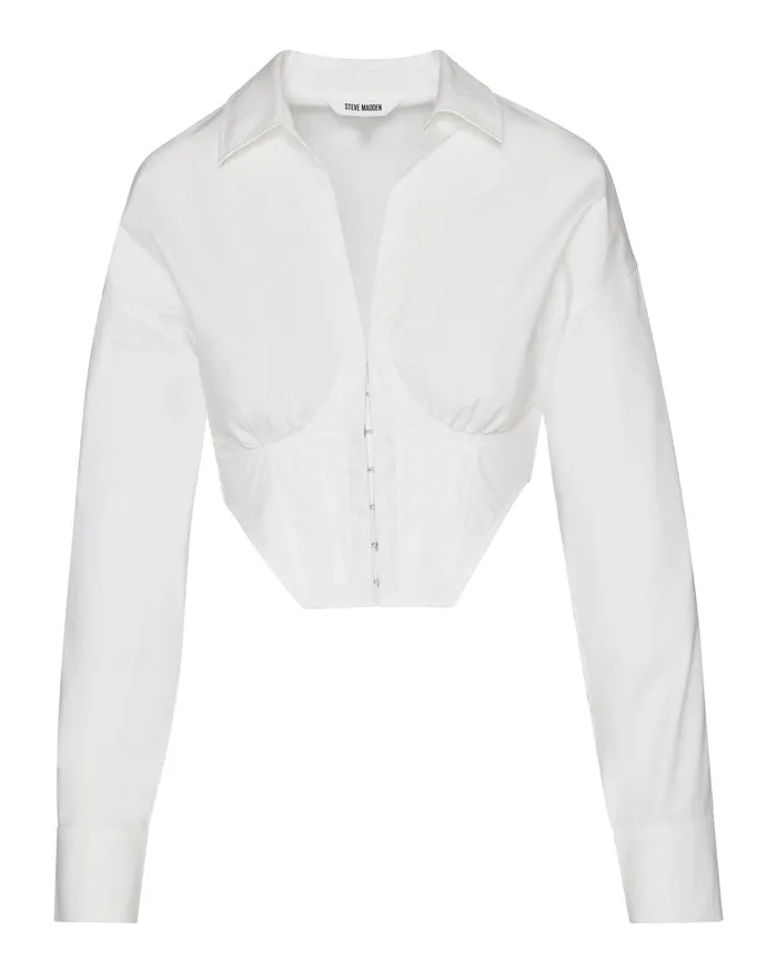 Steve Madden Stassi Top White Womens Tops and Shirts