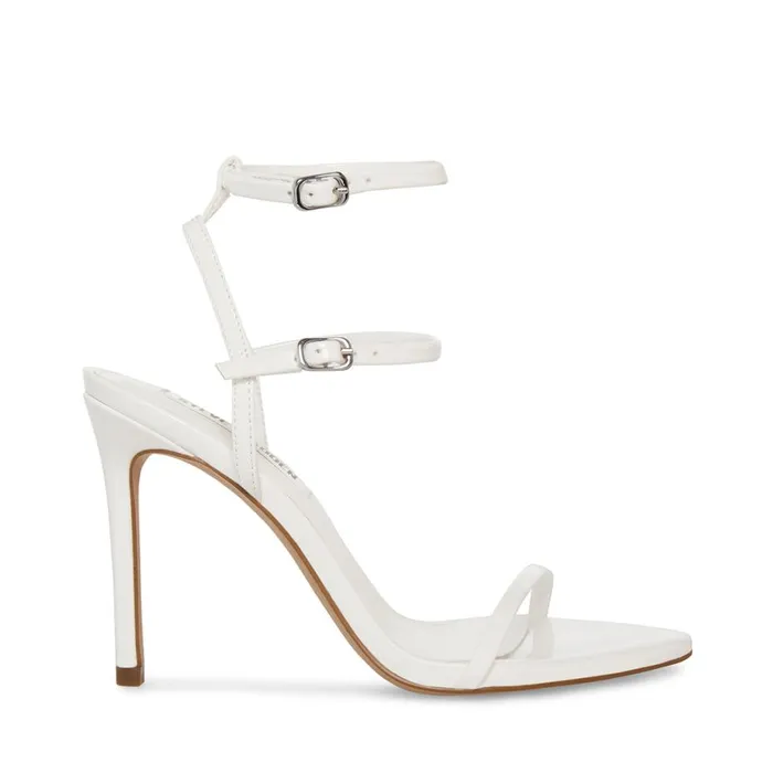 Steve Madden Theresa White Patent Womens Heels