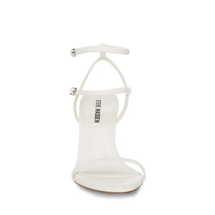 Steve Madden Theresa White Patent Womens Heels