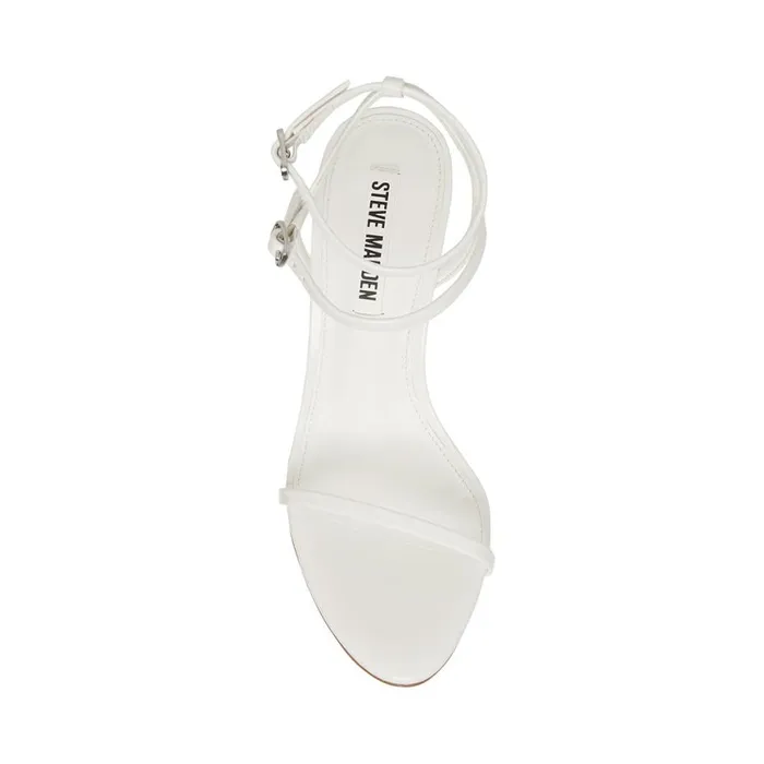 Steve Madden Theresa White Patent Womens Heels