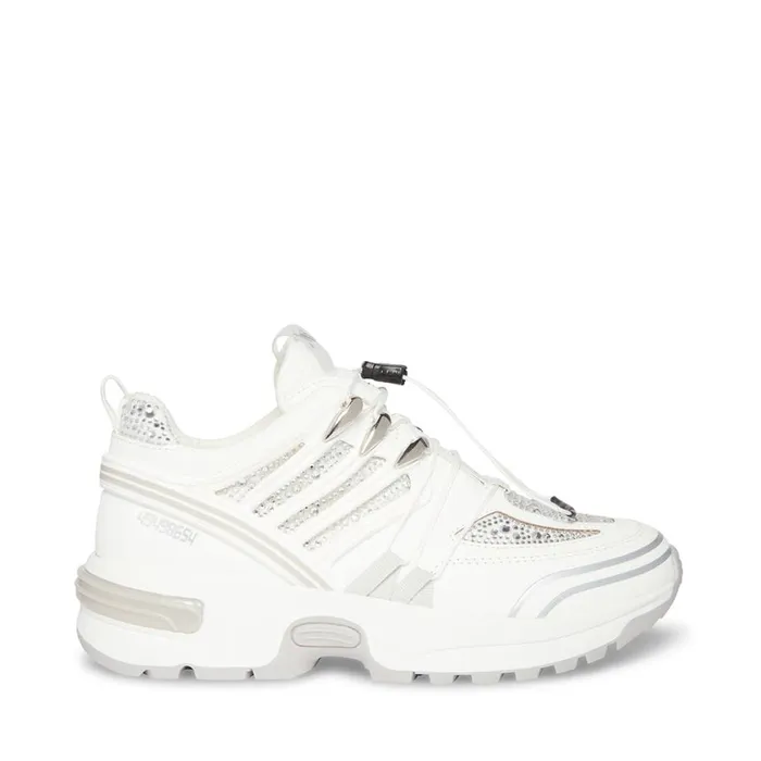 Steve Madden Tommy White Multi Womens Sneakers