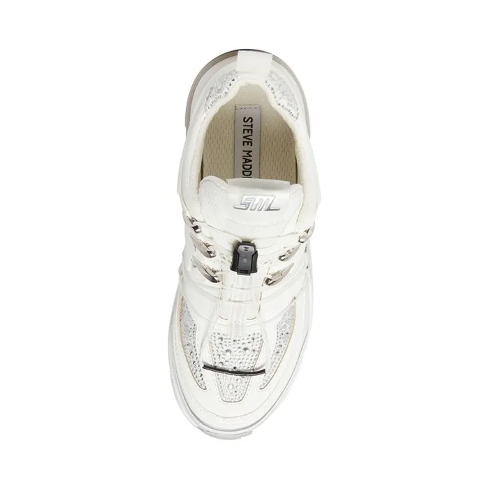Steve Madden Tommy White Multi Womens Sneakers