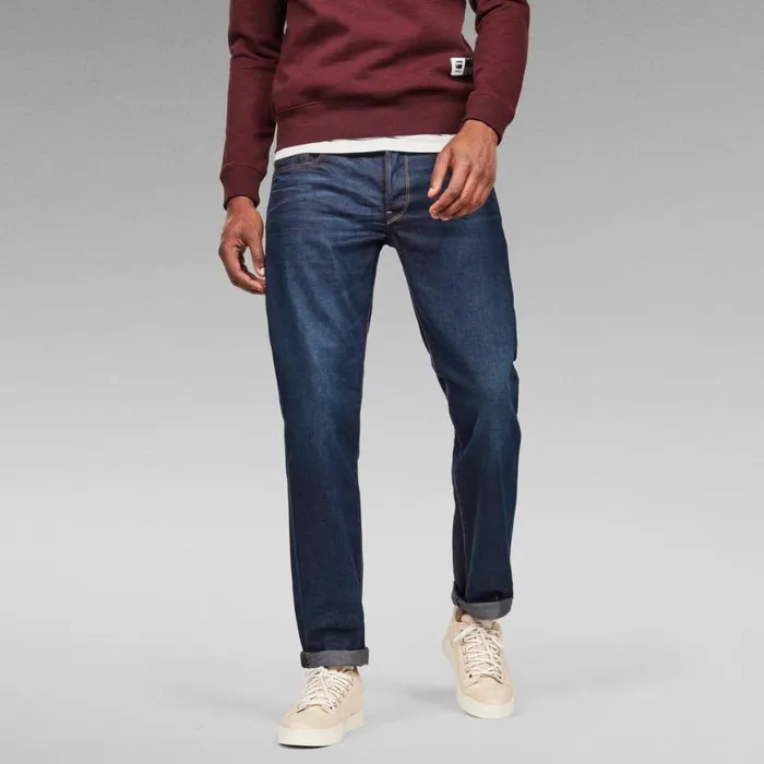 Straight Men GStar RAW 3301 Regular Straight Jeans Dark Aged