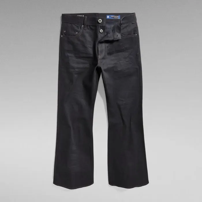 Straight Men GStar RAW Triple A Bootcut Jeans Pitch Black