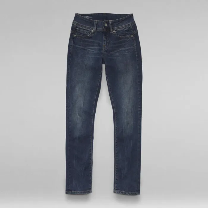 Straight Women GStar RAW Midge Saddle Mid Waist Straight Jeans Dark Aged