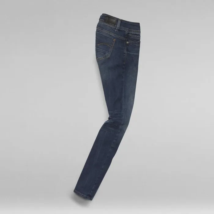 Straight Women GStar RAW Midge Saddle Mid Waist Straight Jeans Dark Aged