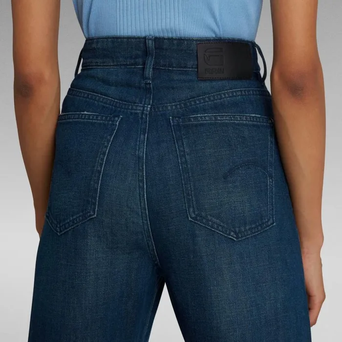 Straight Women GStar RAW Tedie Ultra High Straight Jeans Worn In Atoll Blue