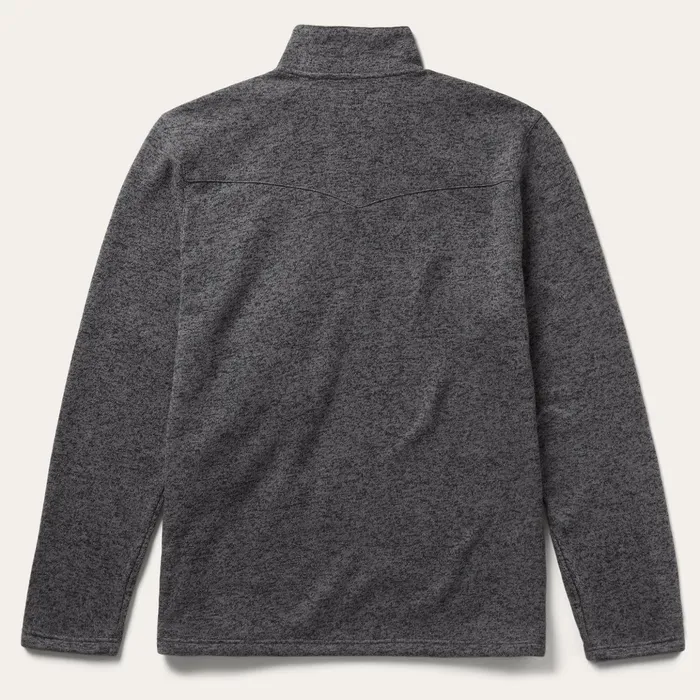 Sweaters and Hoodies Men Stetson ButtonFront Grey Pullover Knit Sweater Grey