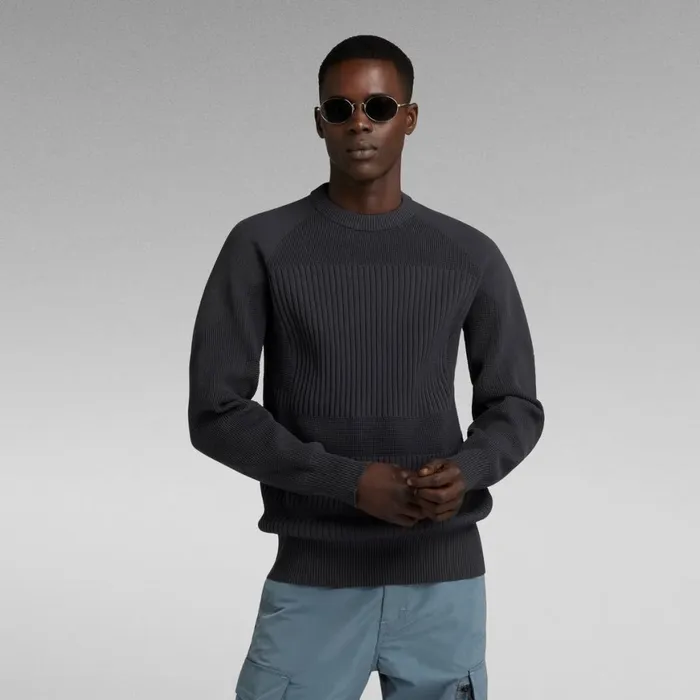 Sweaters Men GStar RAW Engineered Knitted Sweater Shadow