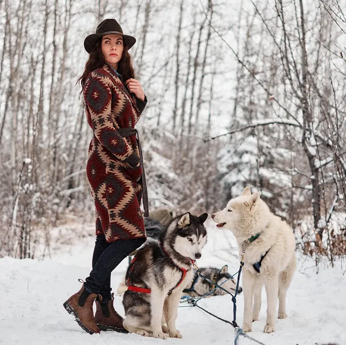 Sweaters Women Stetson Aztec Duster Sweater Wine