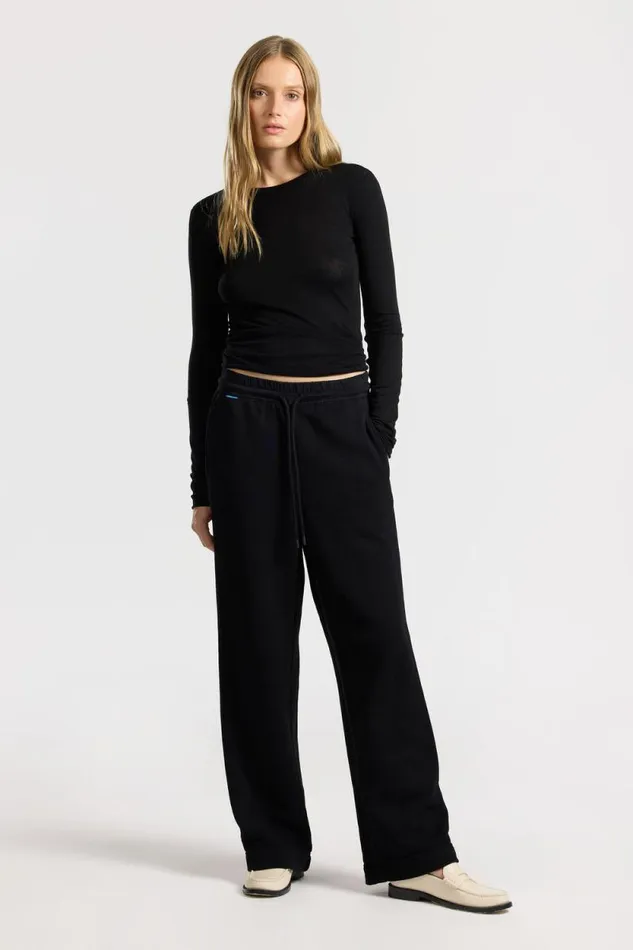 Sweatpants Women COTTON CITIZEN Boston Trouser Jet Black Sweatpants Women COTTON CITIZEN Boston Trouser Jet Black