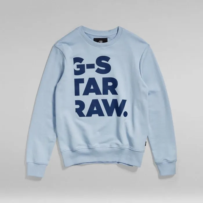 Sweatshirts and Hoodies Men GStar RAW Bold Graphic Sweater Light Wave