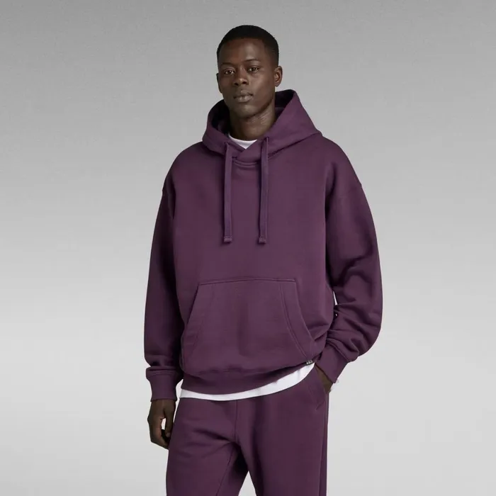 Sweatshirts and Hoodies Men GStar RAW Essential Unisex Loose Hoodie Light Maze Sweatshirts and Hoodies Men GStar RAW Essential Unisex Loose Hoodie Light Maze
