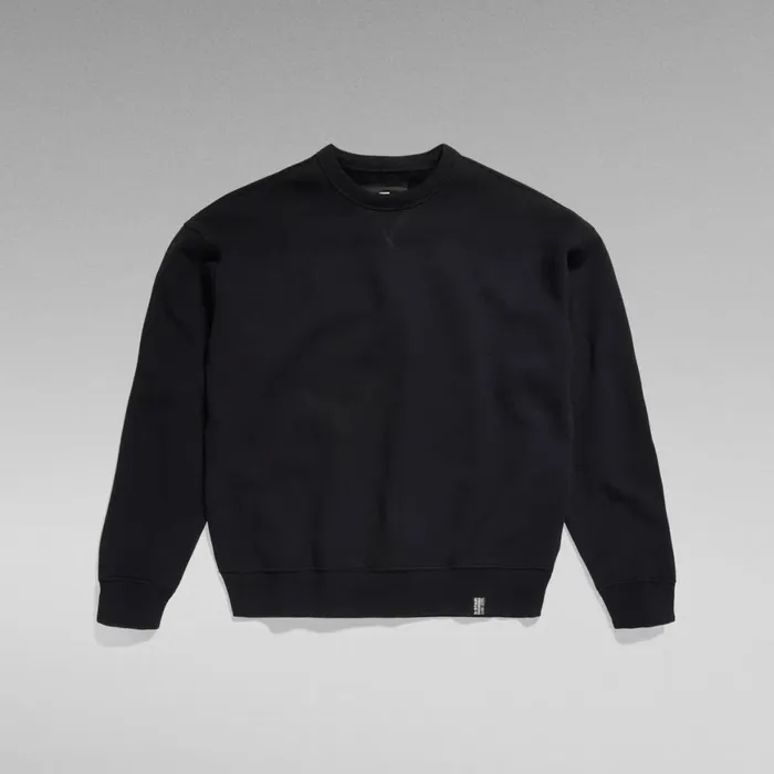 Sweatshirts and Hoodies Men GStar RAW Essential Unisex Loose Sweater Dark Black Sweatshirts and Hoodies Men GStar RAW Essential Unisex Loose Sweater Dark Black