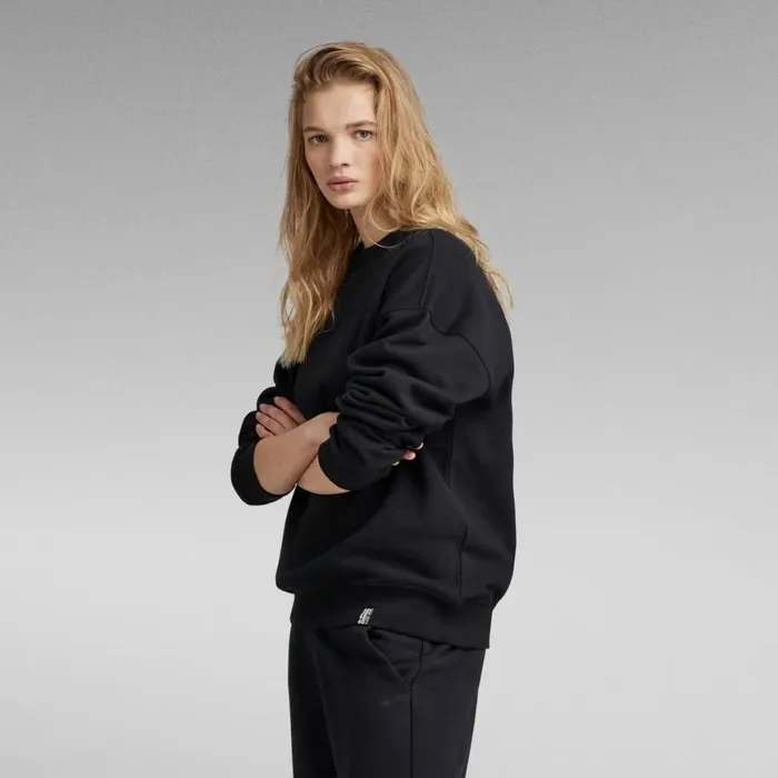 Sweatshirts and Hoodies Men GStar RAW Essential Unisex Loose Sweater Dark Black
