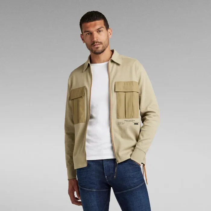 Sweatshirts and Hoodies Men GStar RAW Lightweight Zip Through Sweater Light Moss Sweatshirts and Hoodies Men GStar RAW Lightweight Zip Through Sweater Light Moss