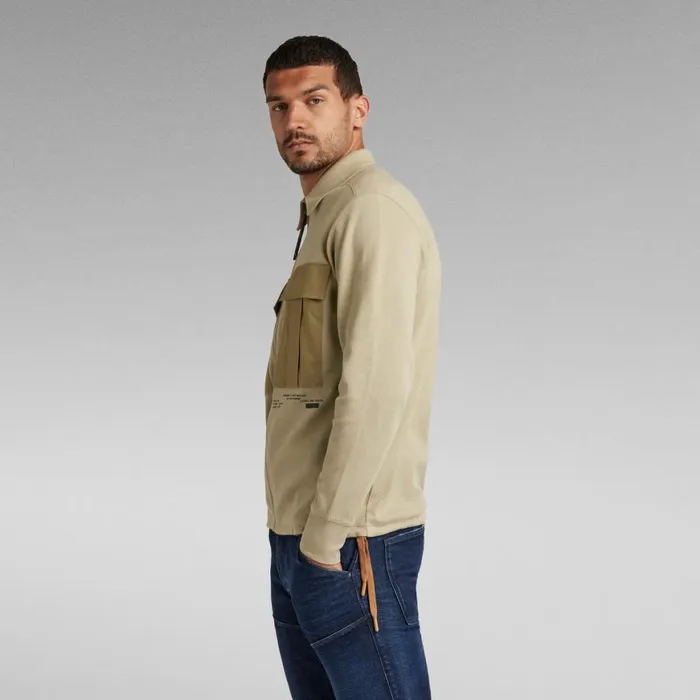 Sweatshirts and Hoodies Men GStar RAW Lightweight Zip Through Sweater Light Moss