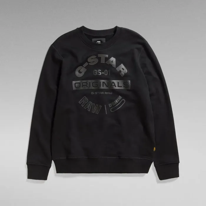 Sweatshirts and Hoodies Men GStar RAW Originals Logo Graphic Sweater Dark Black Sweatshirts and Hoodies Men GStar RAW Originals Logo Graphic Sweater Dark Black