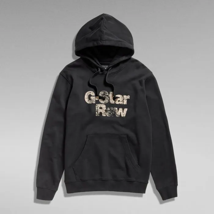 Sweatshirts and Hoodies Men GStar RAW Painted Graphic Hoodie Dark Black