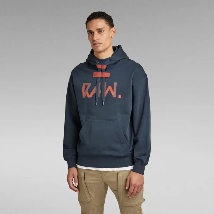 Sweatshirts and Hoodies Men GStar RAW RAW 7411 Loose Hooded Sweater Dark Patriot Blue Sweatshirts and Hoodies Men GStar RAW RAW 7411 Loose Hooded Sweater Dark Patriot Blue
