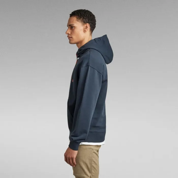 Sweatshirts and Hoodies Men GStar RAW RAW 7411 Loose Hooded Sweater Dark Patriot Blue