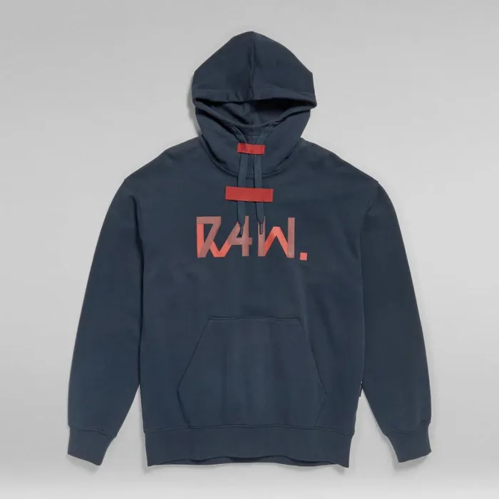 Sweatshirts and Hoodies Men GStar RAW RAW 7411 Loose Hooded Sweater Dark Patriot Blue