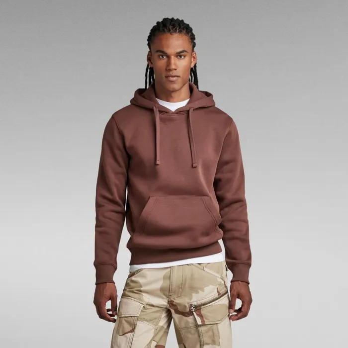 Sweatshirts and Hoodies Men GStar RAW RAW Embro Hooded Sweater Brown Stone