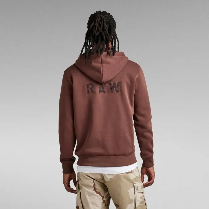 Sweatshirts and Hoodies Men GStar RAW RAW Embro Hooded Sweater Brown Stone