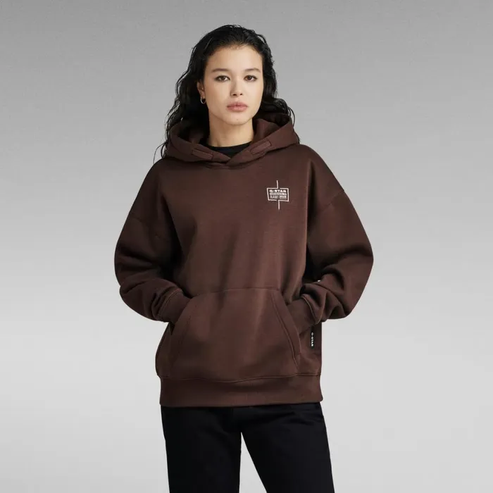 Sweatshirts and Hoodies Men GStar RAW Unisex Core Loose Hooded Sweater Coffee Bean