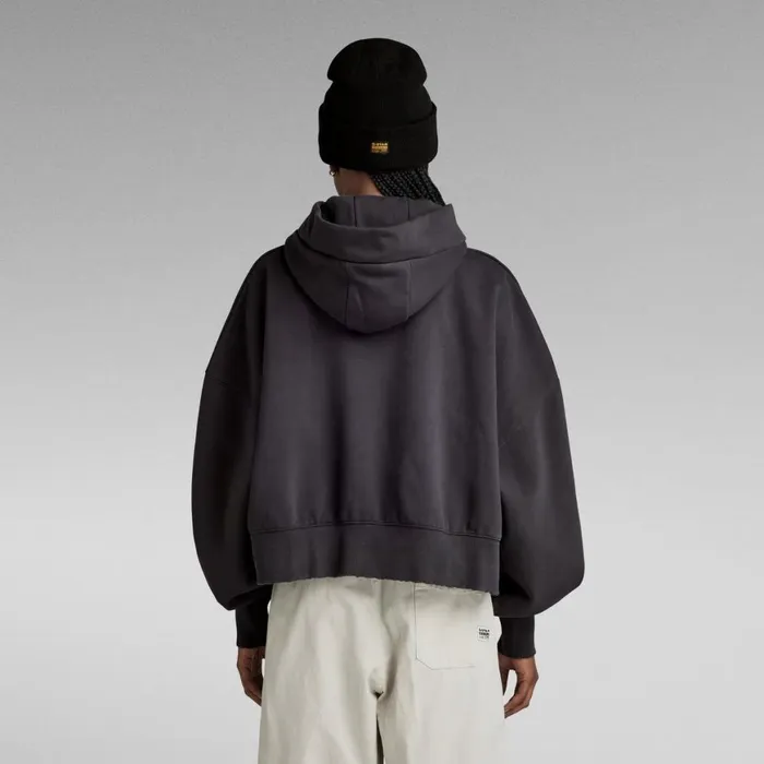 Sweatshirts and Hoodies Women GStar RAW Oversized Cropped Hoodie Shadow
