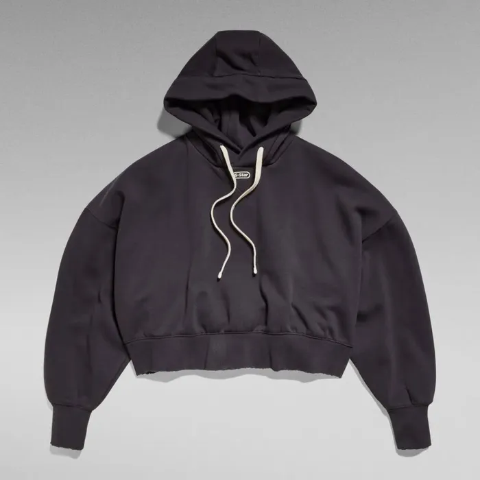Sweatshirts and Hoodies Women GStar RAW Oversized Cropped Hoodie Shadow