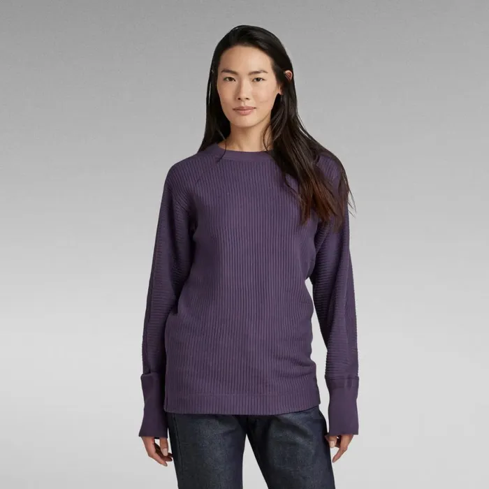 Sweatshirts and Hoodies Women GStar RAW Swedish Army Sweater Carbonne Purple