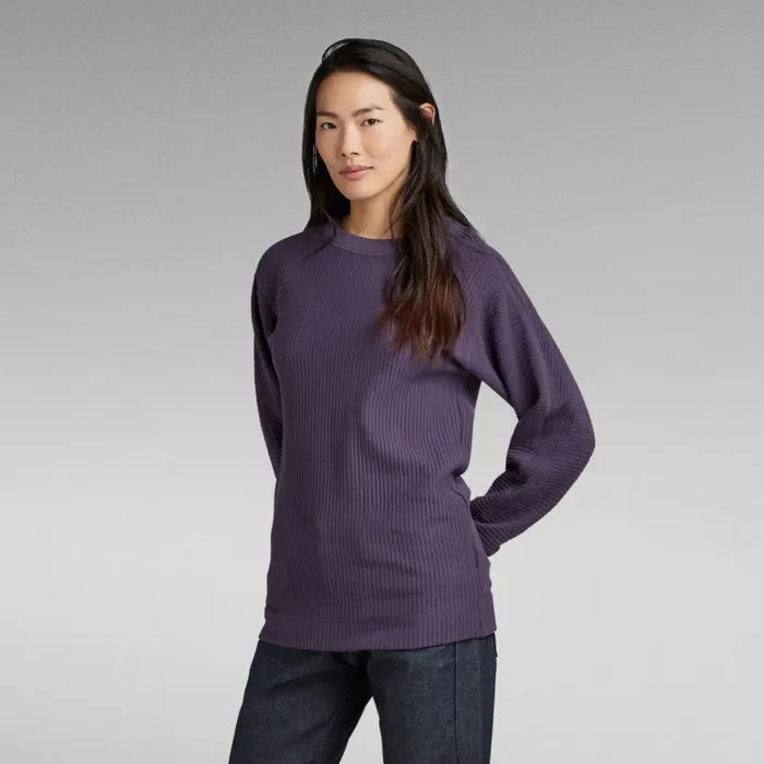 Sweatshirts and Hoodies Women GStar RAW Swedish Army Sweater Carbonne Purple