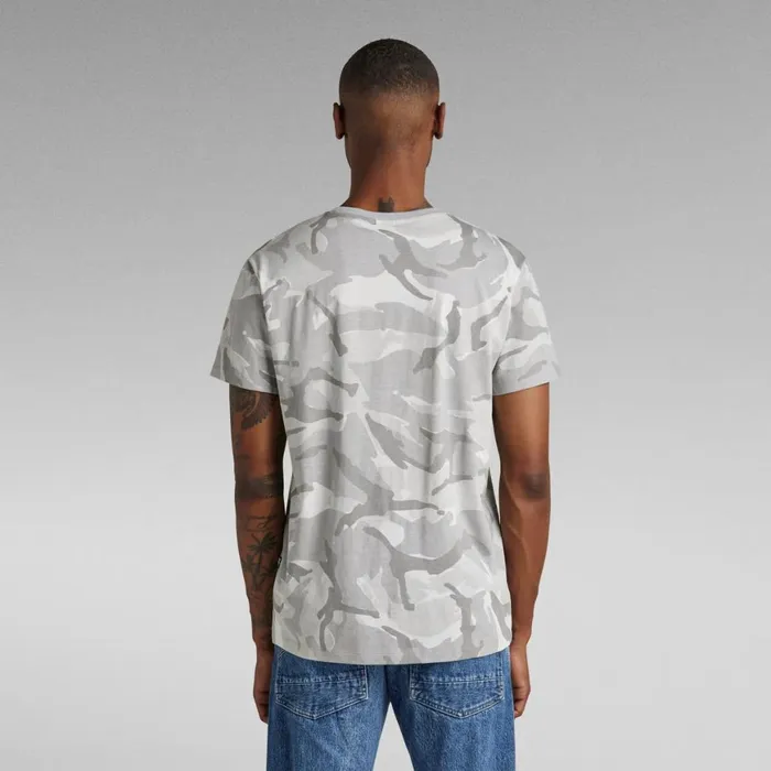 TShirts and Polos Men GStar RAW Camo TShirt Cool Grey Woodland Camo